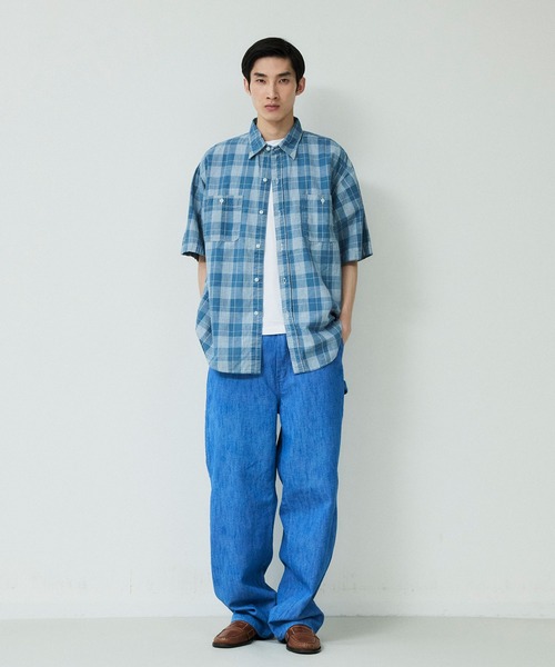 Indigo Check S/S work shirt — летняя рабочая рубашка с коротким рукавом