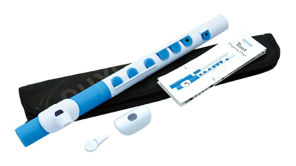 NUVO N430TWBL TooT саксофон‑рикордер бело‑голубой, пластиковый духовой инструмент с чувствительным пластиночным механизмом