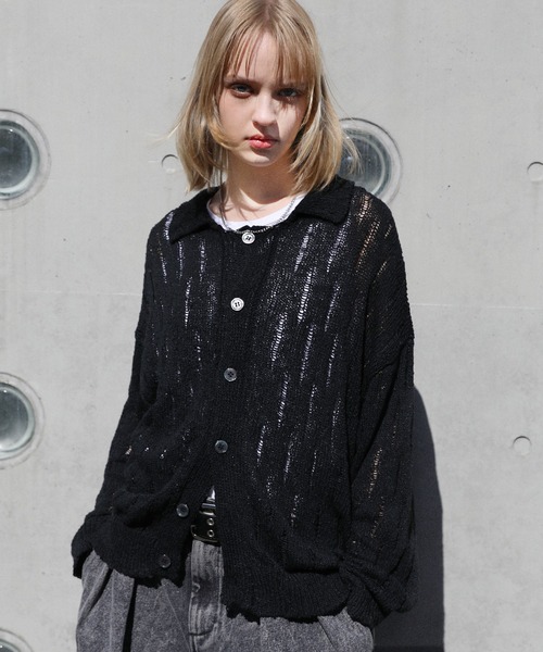 Luz Shil Et Damej Knit Polo Cardigan — вязаное поло‑кардиган