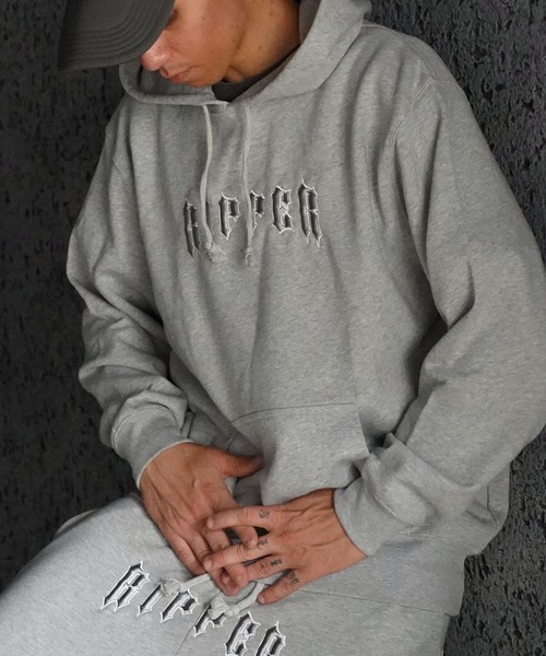 RIPPER Center Embroidered Hoodie — худи с вышивкой RIPPER (с возможностью сет-аппа)