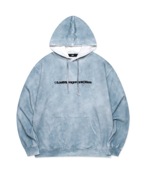 BOLD FN DIRTY BRUSH HOODIE — голубая худи с эффектом «грязной кисти»