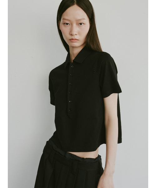 PUNCHING PK T‑SHIRT, BLACK — футболка с перфорацией, чёрная