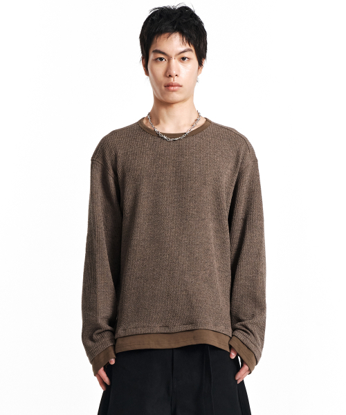 Midgrid Crew Knit — свитер, коричневый