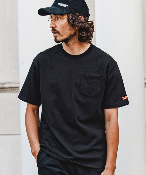 mt10584 — Barcode Embroidery 10oz Pocket Tee, суперхевибевейт, футболка (F26A320)