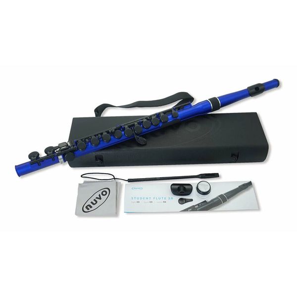 NUVO N235SFBB Student Flute 2.0 синий/черный, C‑ножка, стандартная комплектация, пластмассовая флейта в тональности C