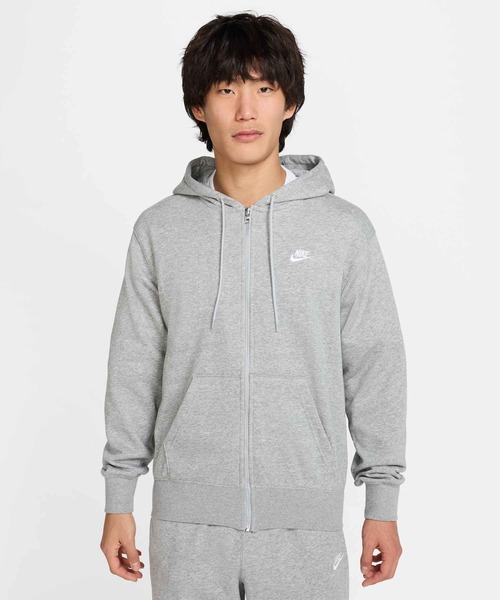 [Подходит для сет‑апа] Nike Club Men’s Full‑Zip French Terry Hoodie FN3885-063 Dark Grey Heather