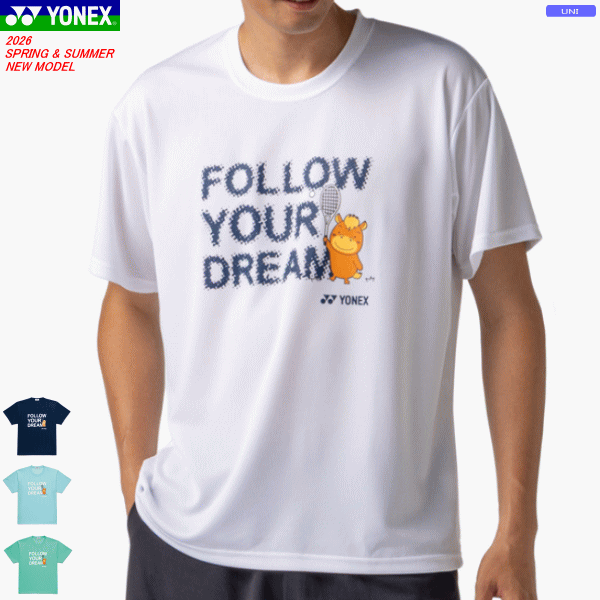 YONEX DryT‑Shirt короткий рукав PrintT PrinctT Soft Tennis Badminton Wear унисекс [до 1 шт. OK]