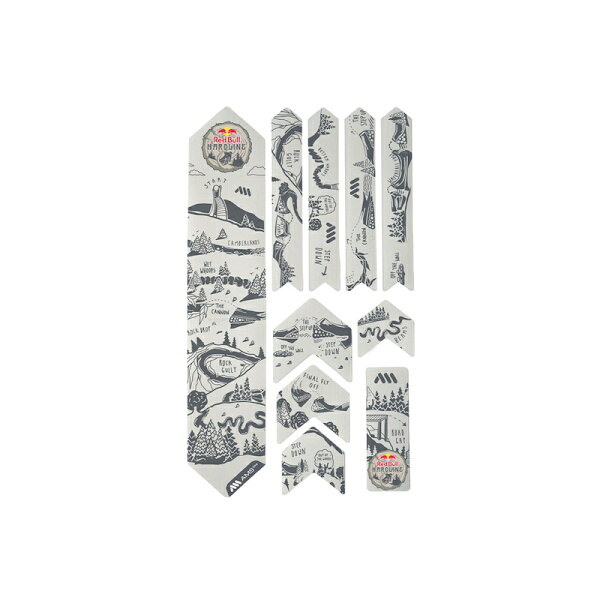 All Mountain Style HONEYCOMB FRAME GUARD EXTRA — защита рамы для рамы, экстра, Red Bull Hardline, тёмно‑серая