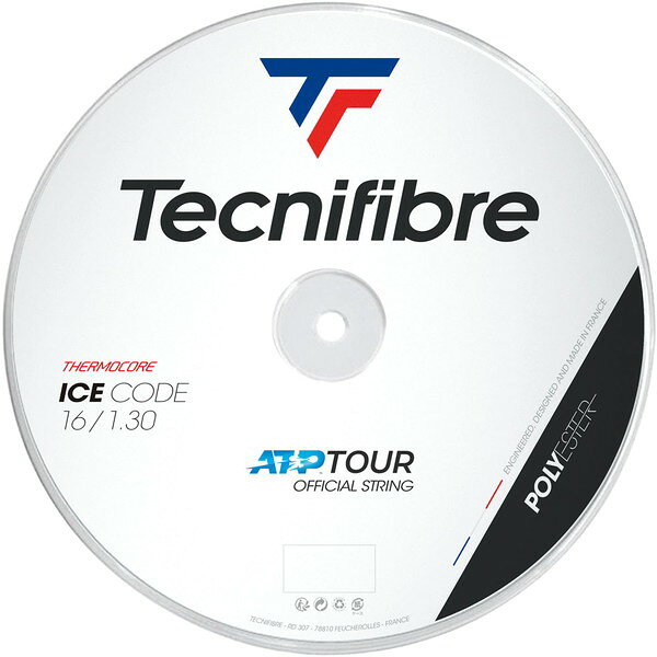 Tecnifibre гатт‑нить BOB ICE CODE 200m ролл, белая 1.30mm TFSR402 WH