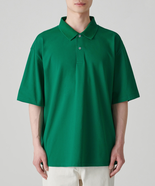 [Курлтандард] Oversized пик поло — футболка «아이리쉬그린» (Irish Green)
