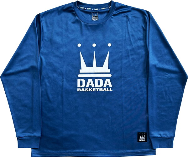 Футболка DADA CROWN BASKETBALL LONG TEE NAVY — легкая хлопковая футболка, карман на груди