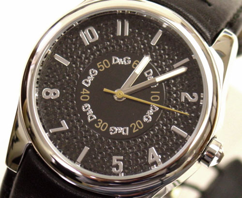 Часы D&G TIME Dolce & Gabbana SANDPIPER с логотипом DW0261, чёрные [Rakugift_packaging]