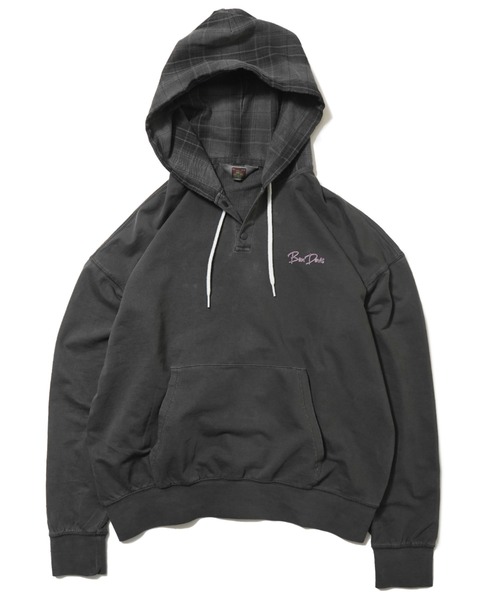MID WEIGHT HENLEY HOODIE — худи средней плотности