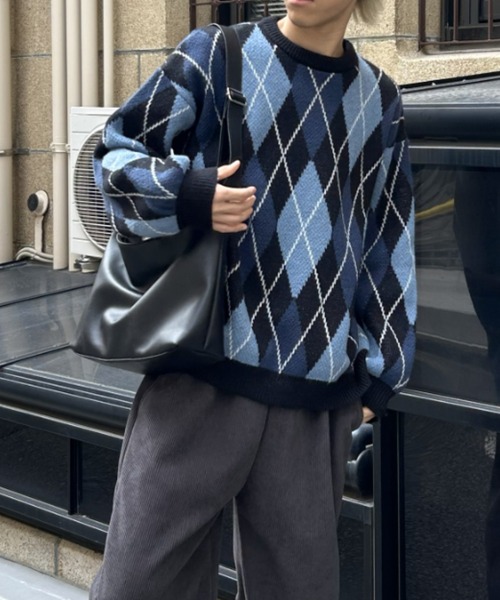 Новая цветовая линейка Argyle check knit — ромбовидный вязаный топ