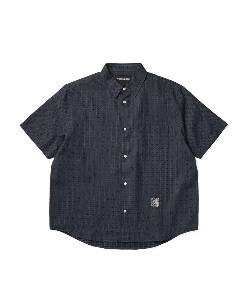 Y.E.S Font Plaid Half Shirt — рубашка в клетку с шрифтовым принтом