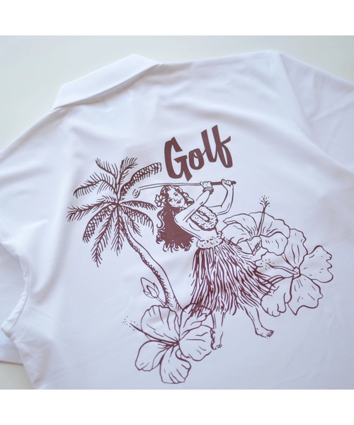 Fortune Island Golf — HURA IS PLAYING GOLF POLO S/S, гольф‑поло, бежево‑коричневый