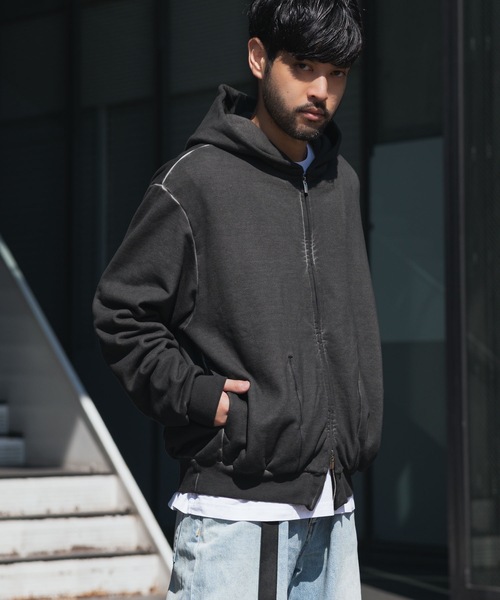 Jamberca Terry Cold Dyed Zip Up Hoodie — джамберка, худи с эффектом холодного окрашивания
