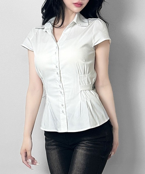 3COLOR Fit Line Shirt — футболка‑блузон с облегающим кроем