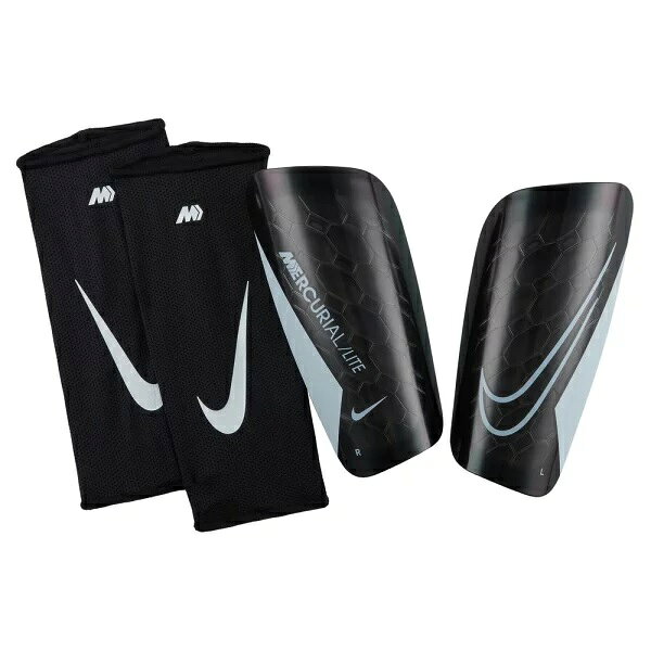 NIKE Mercurial Lite DN3611‑010 — черные щитки для футбола