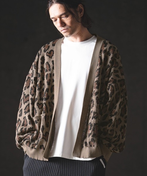 mcg3764 — жаккардовый кардиган Leopard Jacquard Knit Cardigan (201-013-gls-cg)