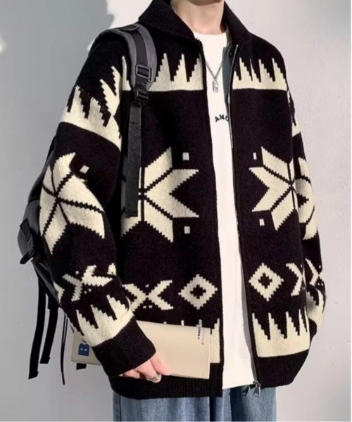 Новая кардиган‑деталь Nordic Norwal neck knit cardigan