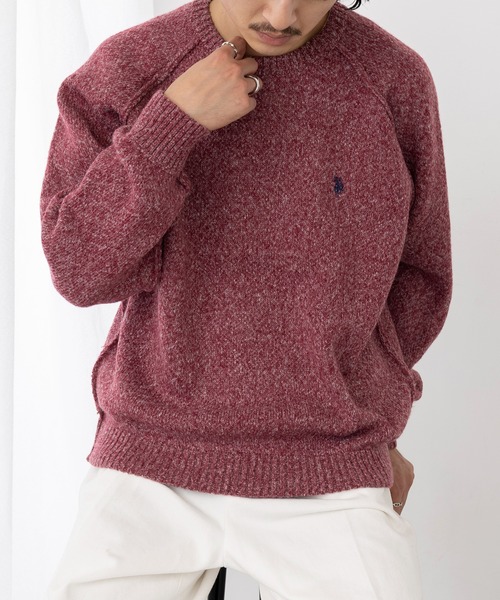 U.S. POLO ASSN. свитер‑круглый вырез с фирменной вышивкой CREW SWEATER