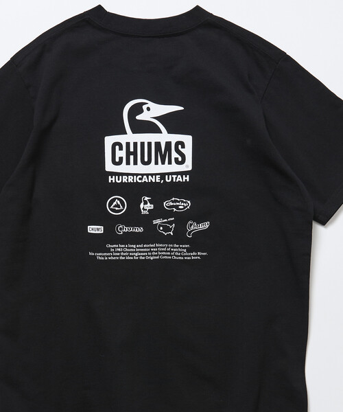Лимитированная коллекция CHUMS×FREAK’S STORE хисутори бэкпринт круд‑т‑шерт CHUMS