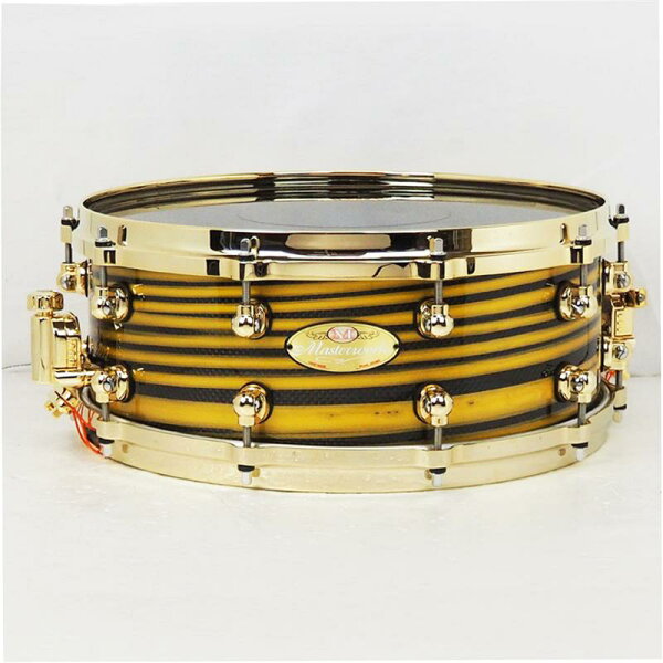 Pearl Masterworks малый барабан 14x5.5 — Gold Swirl on Black Carbon (юбилейная модель)
