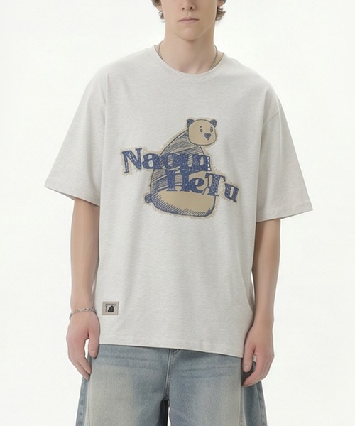 [HOOK] Ретро-футболка FRONT PRINT BIG TEE (SS) (LR)