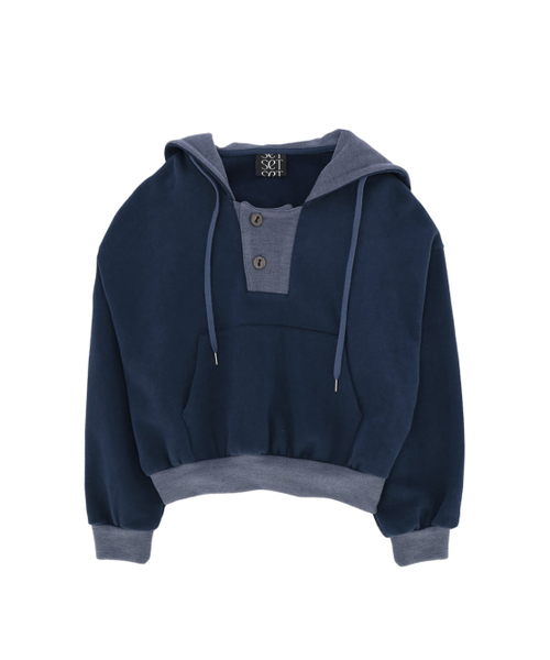 DEN THICK HOODIE (BLUE) — толстовка с капюшоном, синяя