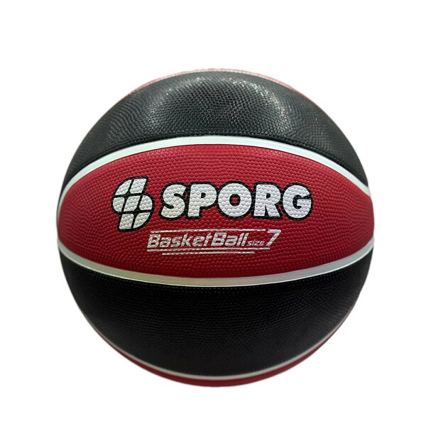 Мяч баскетбольный SPORG Rubber 6 — соревновательный SPBB-01 BKRD