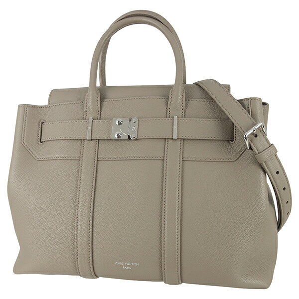 Сумка-тоут Louis Vuitton Georges Tote MM Grain Millesime телячья кожа, серая, двусторонняя, сумка через плечо, сумка LOUIS VUITTON, деловая сумка для мужчин и женщин, натуральная кожа, большая сумка, брендовая