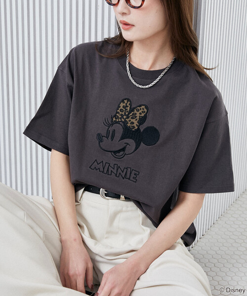 PUBLUX/Publiux Minnie Mouse — лимитированная футболка с принтом Минни Маус (реопард)