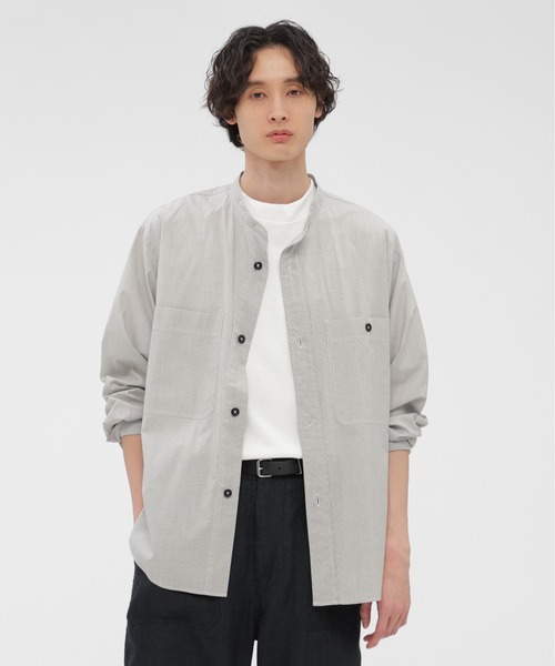 WORN COTTON — рубашка в полоску Hairline Stripe