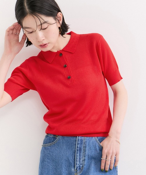Каноко вязаная футболка с горлом (Kanakoko knit knit) — нит-поло