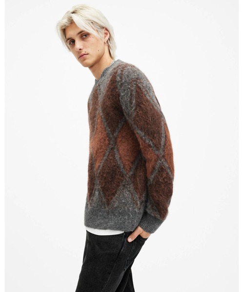 MORD Argyle Relaxed Fit Jumper — джемпер с аргайл-узором, свободный крой