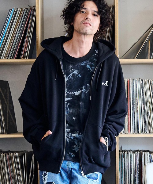 ADAMPATEK Logo Zip Up Hoodie — худи на молнии с логотипом ADAMPATEK