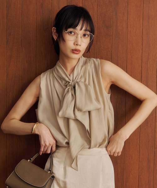 Kupkladle Rep Bow Tie Blouse — блузка с бантом