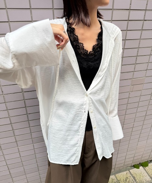 Wide Cuffs Fudie Oversized Shirt — рубашка с широкими манжетами