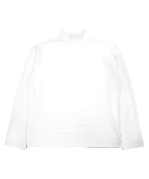 Yuzu Armock Half-Neck Knit [White] — белый свитер с высоким воротом