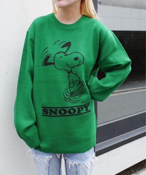HOUSTON × PEANUTS JQ KNIT (SNOOPY / CHARLIE BROWN) — джемпер, арт. 22255/22256