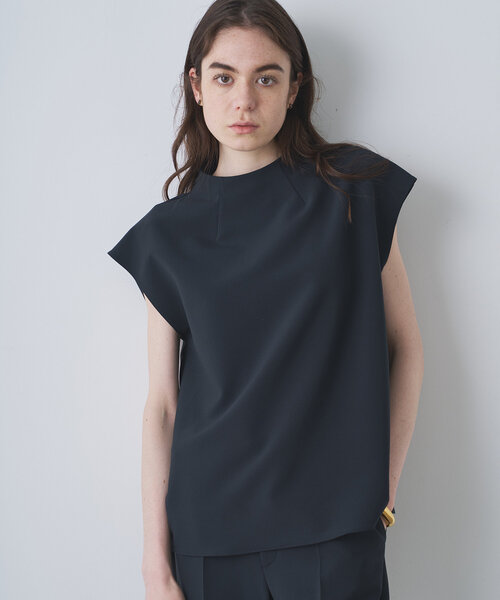 Drawing Numbers double cross v-neck brown blouse — блуза
