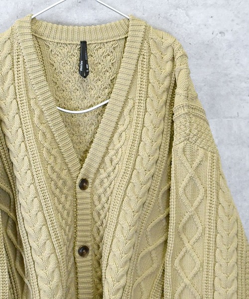 Аран вязаный пуловер V-neck кардиган, регулятор, мужская