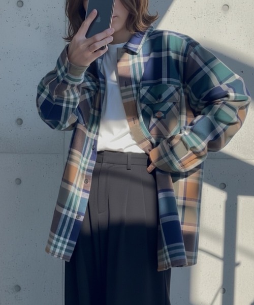 Dickies 100% Cotton Plaid Work Shirt Long Sleeve — рабочая рубашка в клетку, хлопок 100% (унисекс)