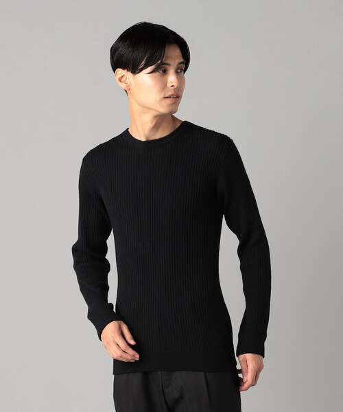 Rib crew neck knit — вязаная футболка