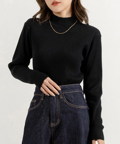 Ladies tartan neck rib knit сет‑футболка сезон весна/осень/зима
