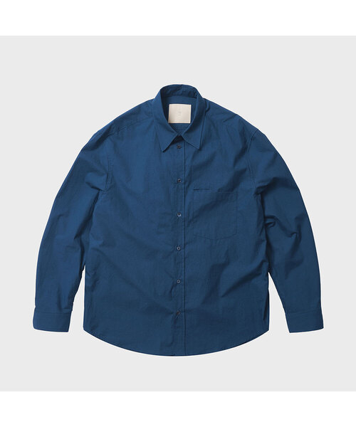 Comfort cotton solid shirt, light blue — лёгкая хлопковая рубашка, светло-голубая