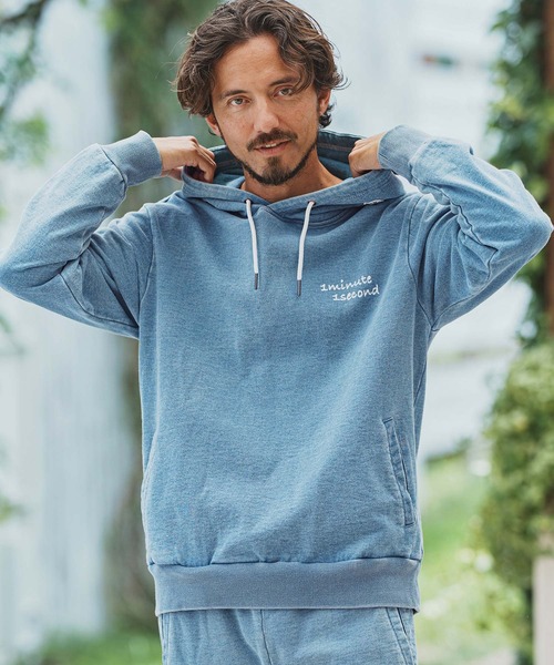 mpa3544 — heavy weight knit denim parka with print — тяжёлая трикотажная джинсовая парка с принтом