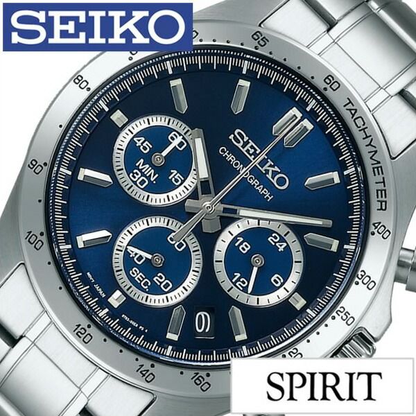Часы SEIKO Spirit SBTR011 — мужские, металлический ремешок, синяя циферблатная керамика, кварцевые