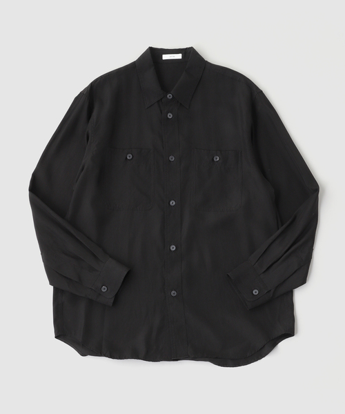 ATON (EITON) Fibril Silk Tafta Work Shirt — рабочая рубашка из фибриллизированного шелка тафта